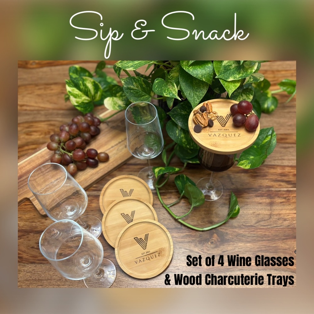 Charcuterie plates - Wine glass toppers
